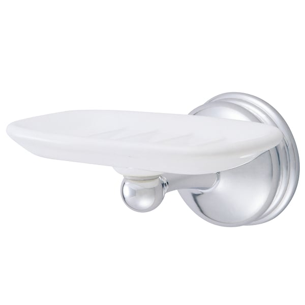 Vintage Wall-Mount Soap Dish, Polished Chrome